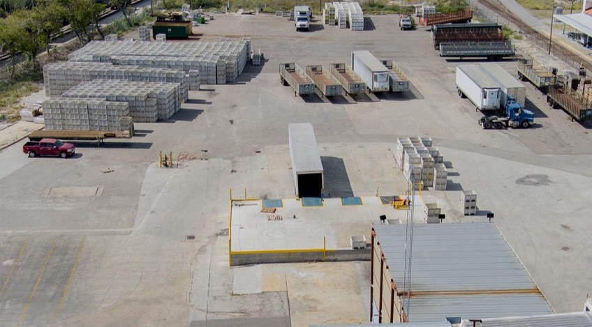 The on-site truck scale and trailer rows at Winter Haven